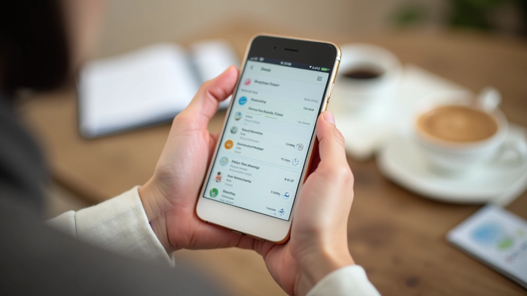 Person reviewing budget on smartphone